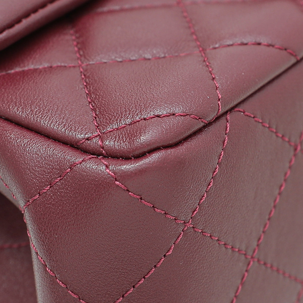 Chanel Burgundy Camellia Crush Flap Bag