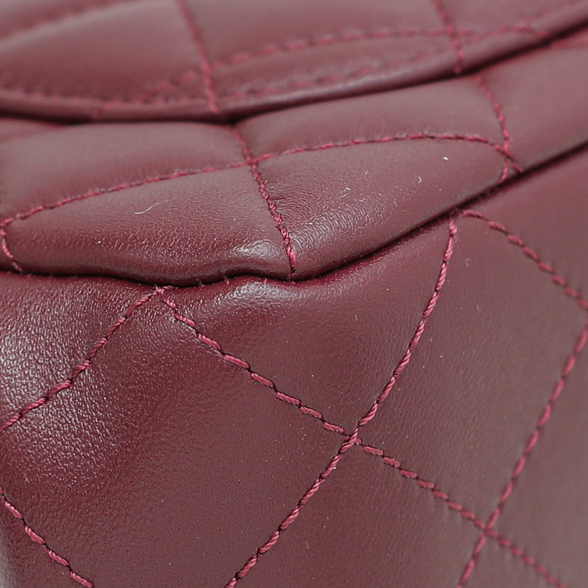 Chanel Burgundy Camellia Crush Flap Bag