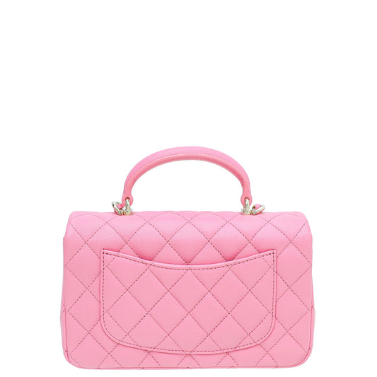 Chanel Pink CC Mini Rectangular Top Handle Bag