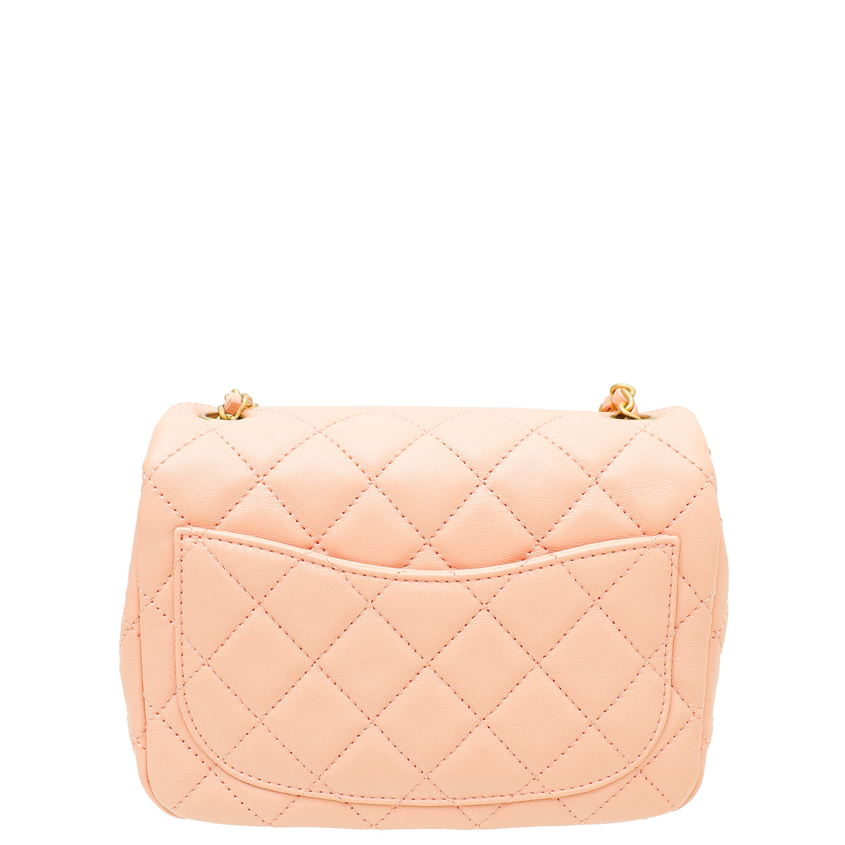 Chanel Peach CC Pearl Crush Flap Bag