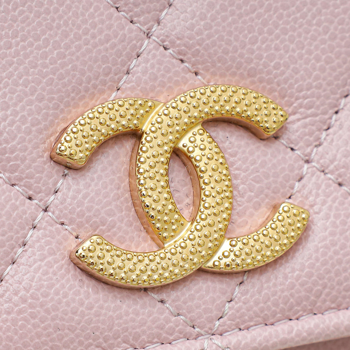 Chanel Pink CC Classic Wallet On Chain