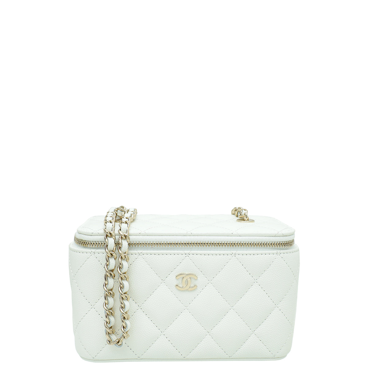 Chanel White CC Vanity Small Crossbody Bag