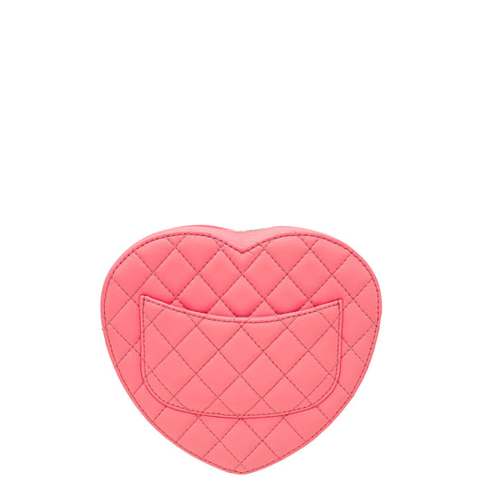 Chanel Pink CC In Love Heart Bag