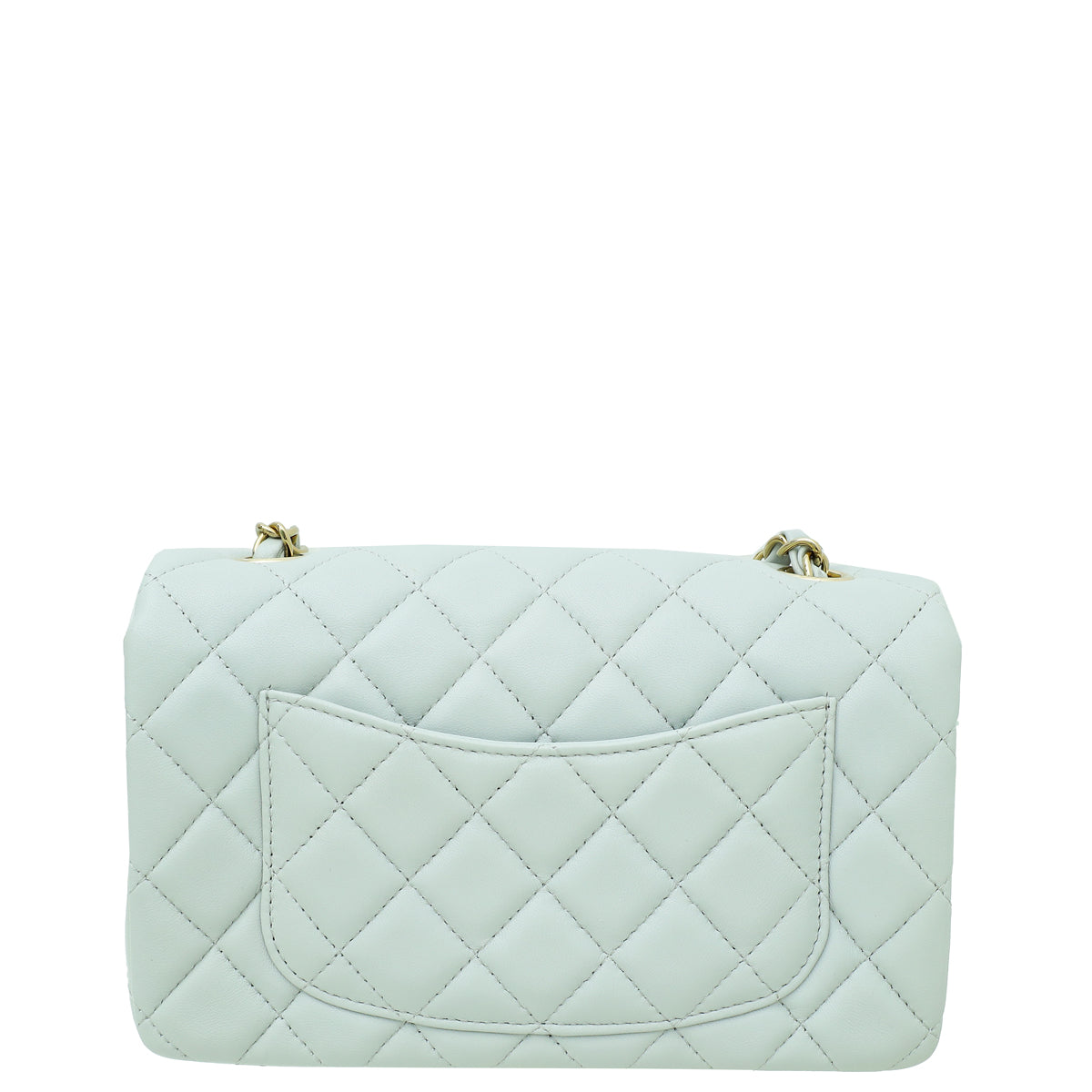 Chanel Light Grey CC Mini Rectangular Flap Bag