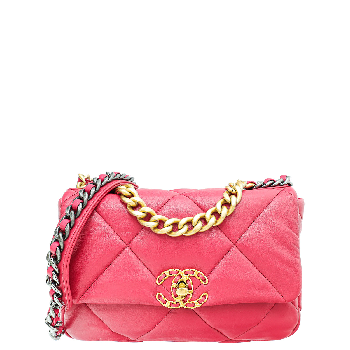 Chanel Fuchsia CC 19 Small Bag