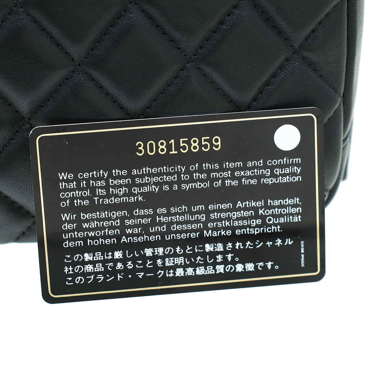 Chanel Black CC Classic Pouch