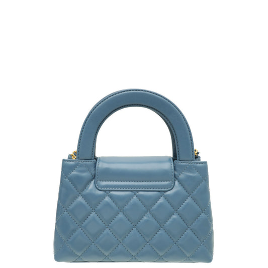 Chanel Slate Blue Mini Kelly Quilted Bag