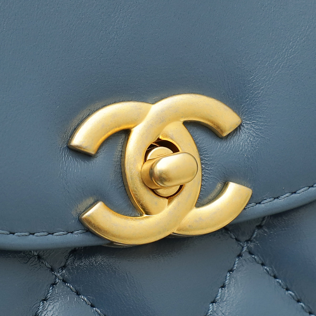 Chanel Slate Blue Mini Kelly Quilted Bag