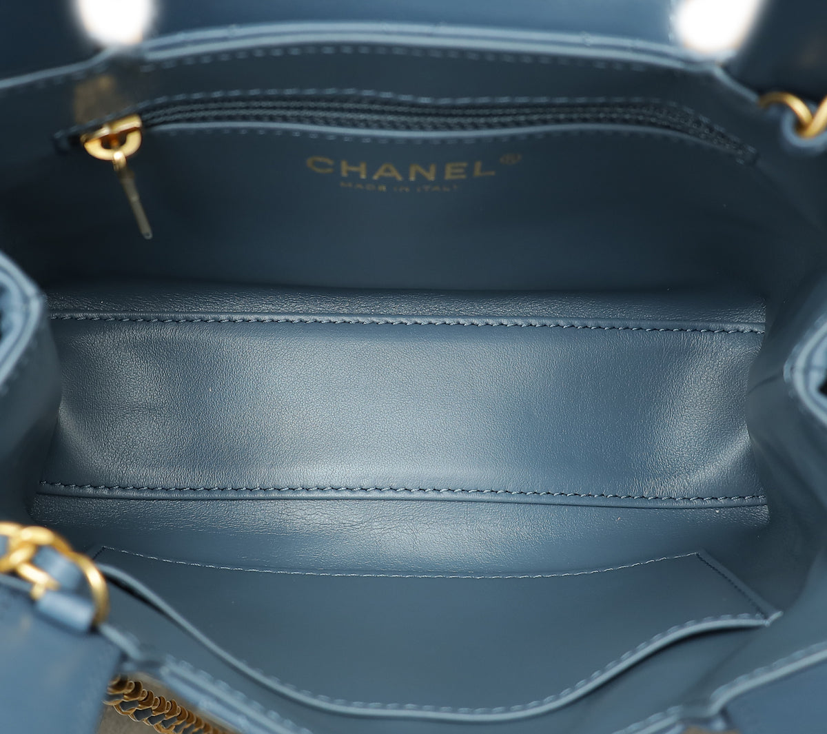 Chanel Slate Blue Mini Kelly Quilted Bag