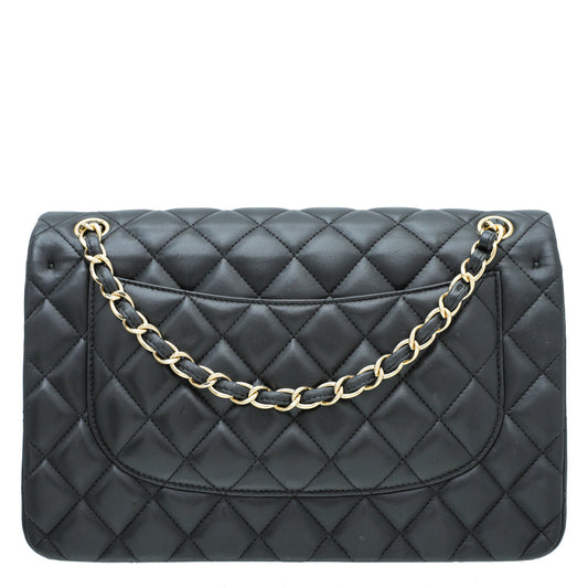 Chanel Black CC Classic Double Flap Jumbo Bag