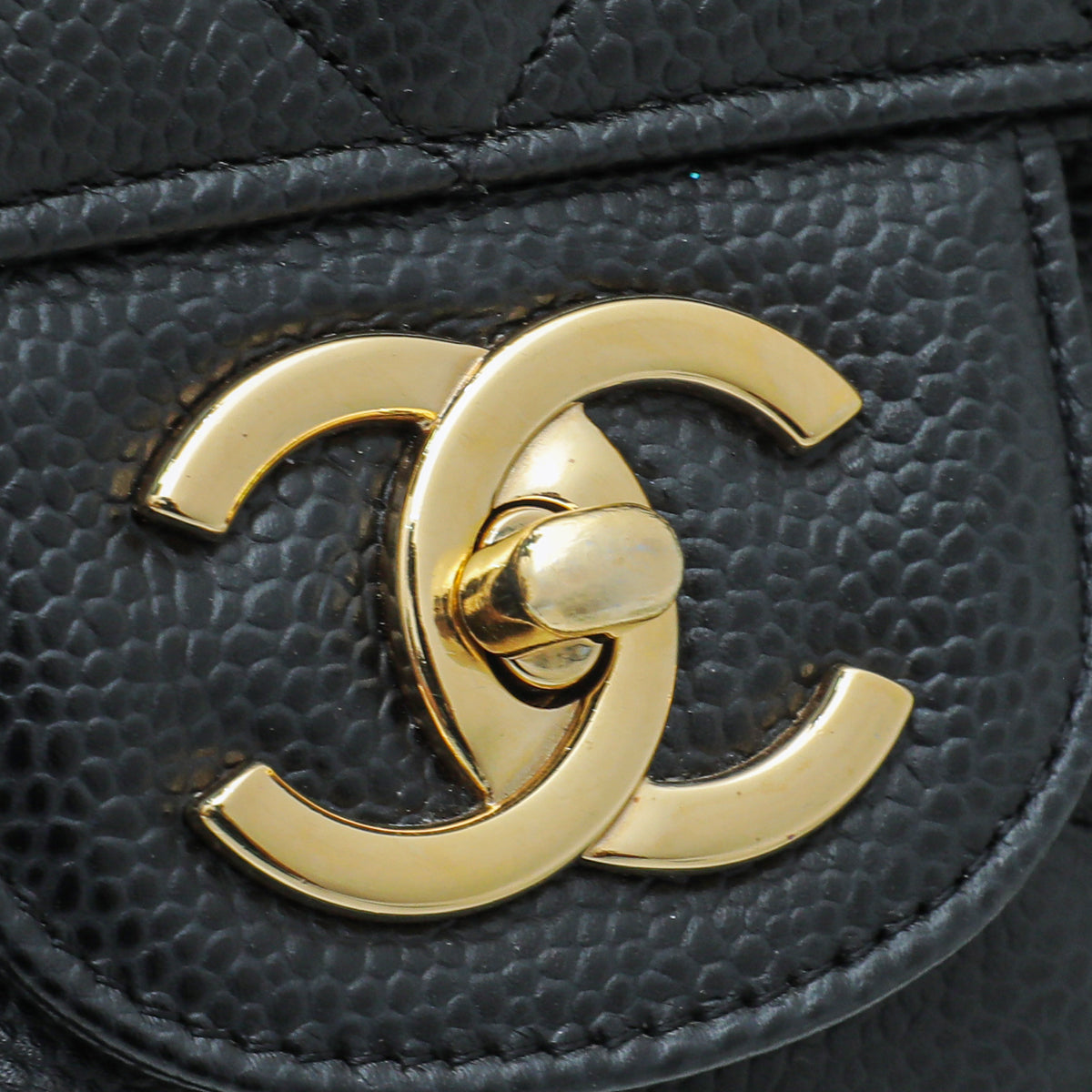 Chanel Black CC Classic Double Flap Maxi