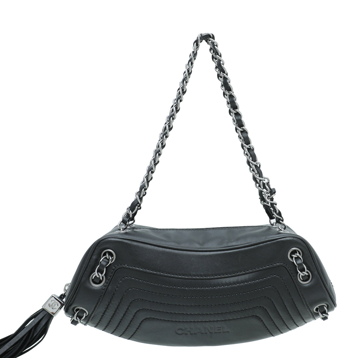 Chanel Black Tassel Lax Chain Bag