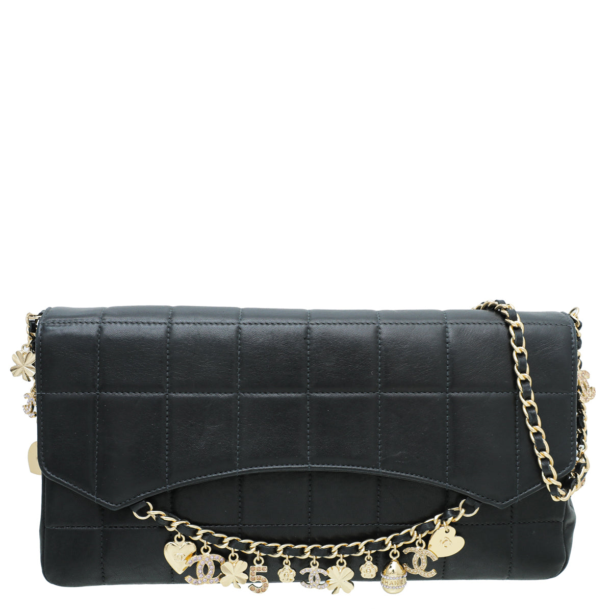 Chanel Black Chocolate Bar Lucky Charms Flap Medium Bag