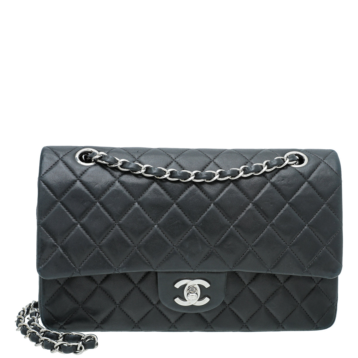 Chanel Black Classic Double Flap Medium Bag