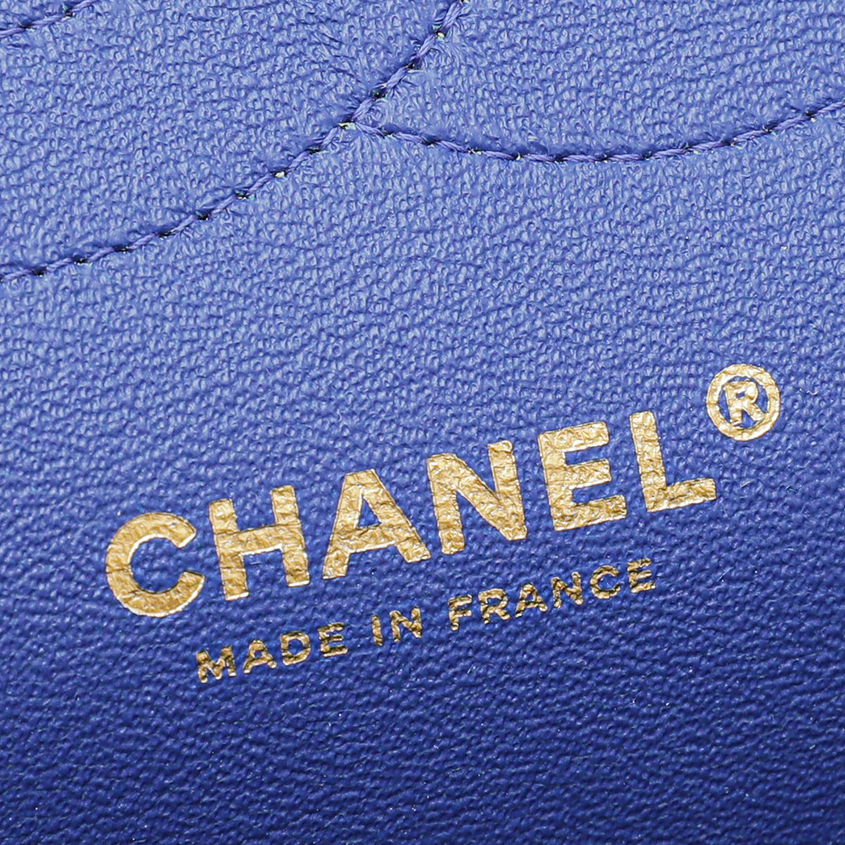 Chanel Royal Blue CC Classic Double Flap Jumbo Bag