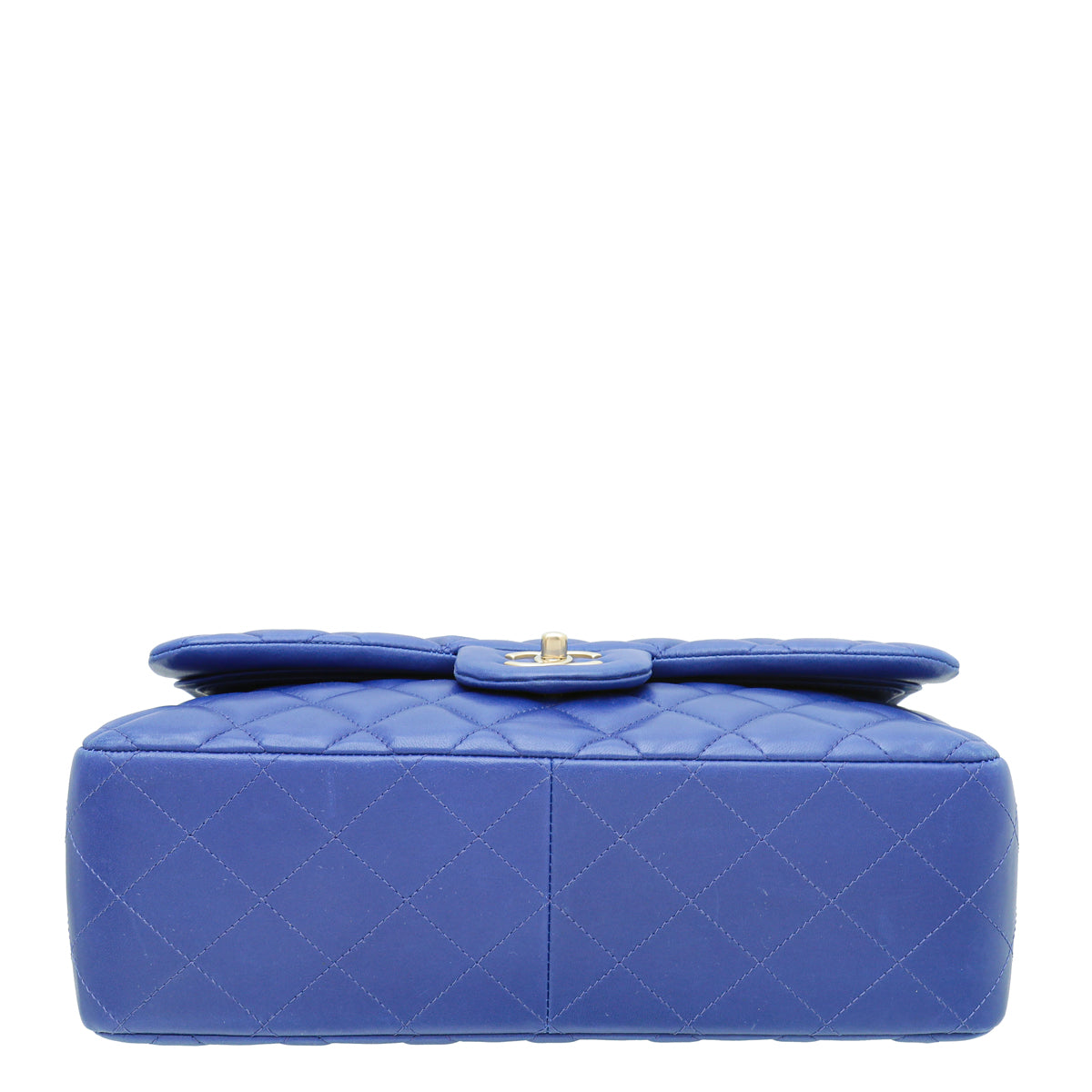 Chanel Royal Blue CC Classic Double Flap Jumbo Bag