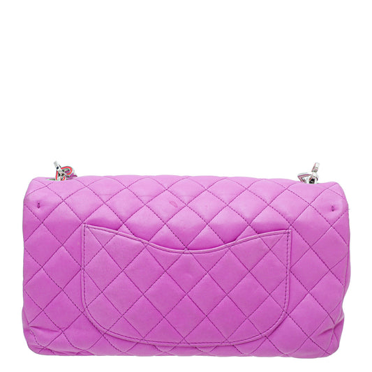 Chanel Light Fuchsia Valentine Heart Link Flap Bag