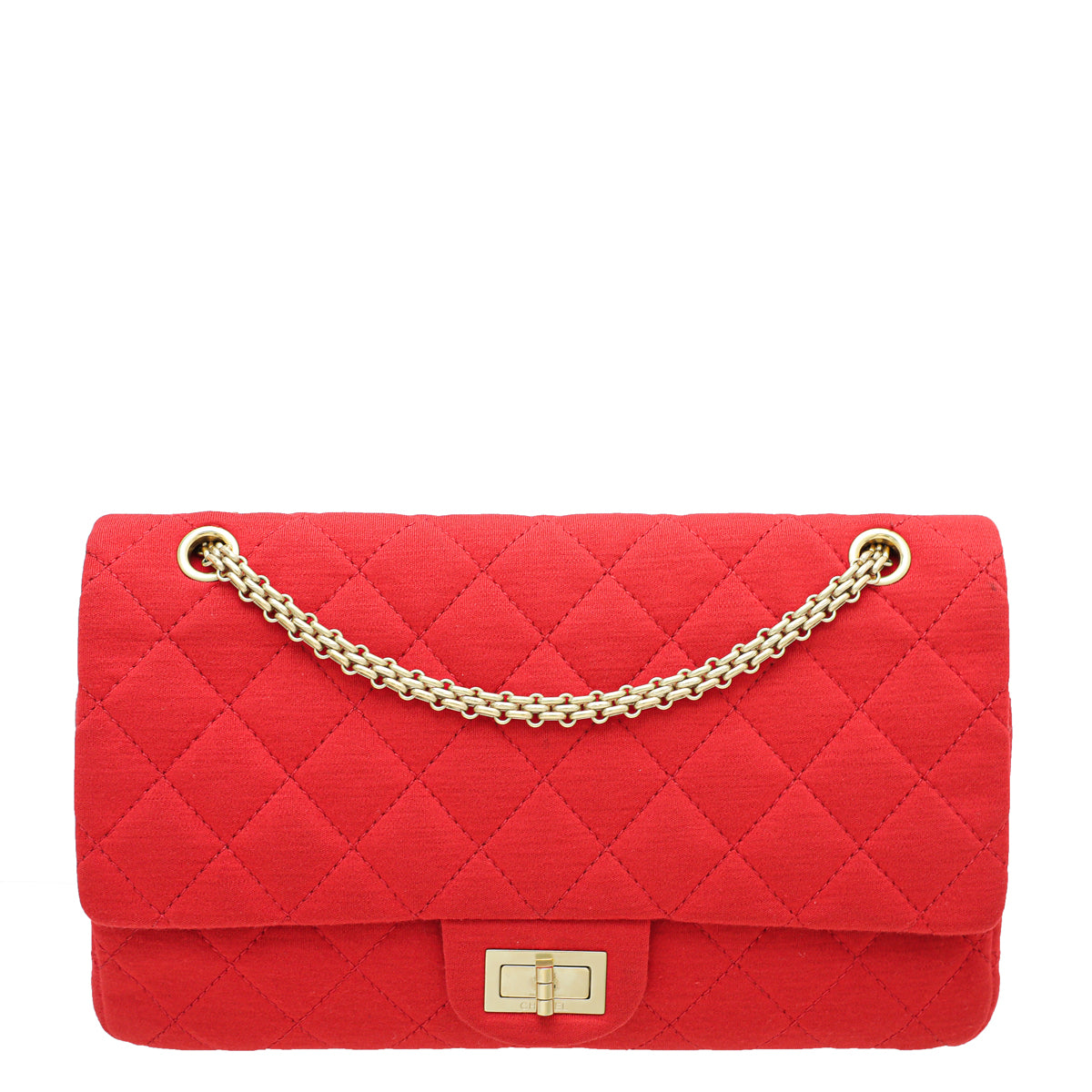 Chanel Red Reissue 2.55 Classic Jersey Double Flap 227 Bag