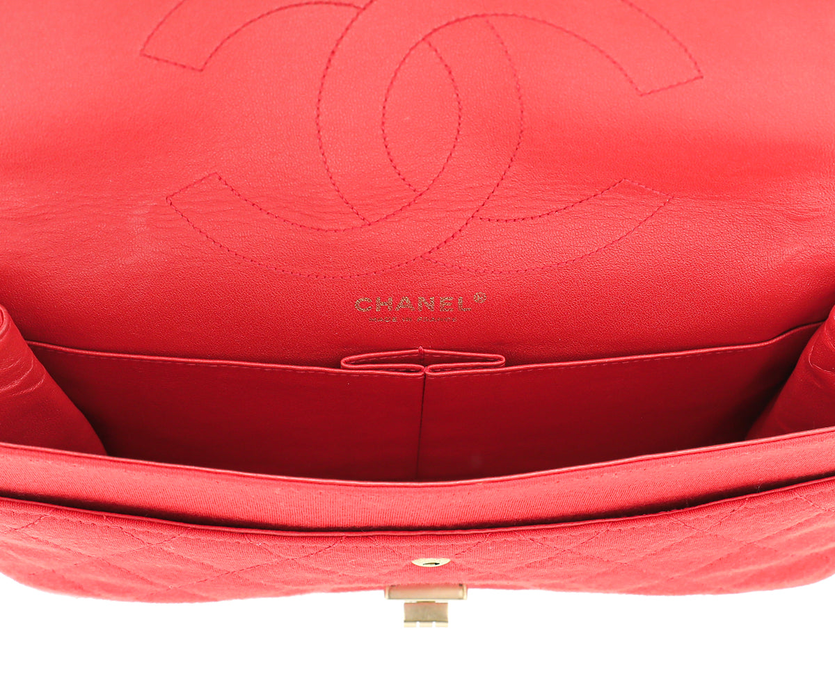 Chanel Red Reissue 2.55 Classic Jersey Double Flap 227 Bag