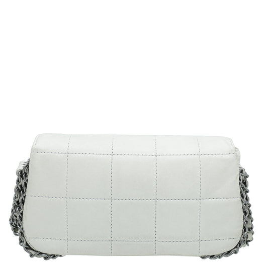 Chanel White Multi Chain Flap Bag