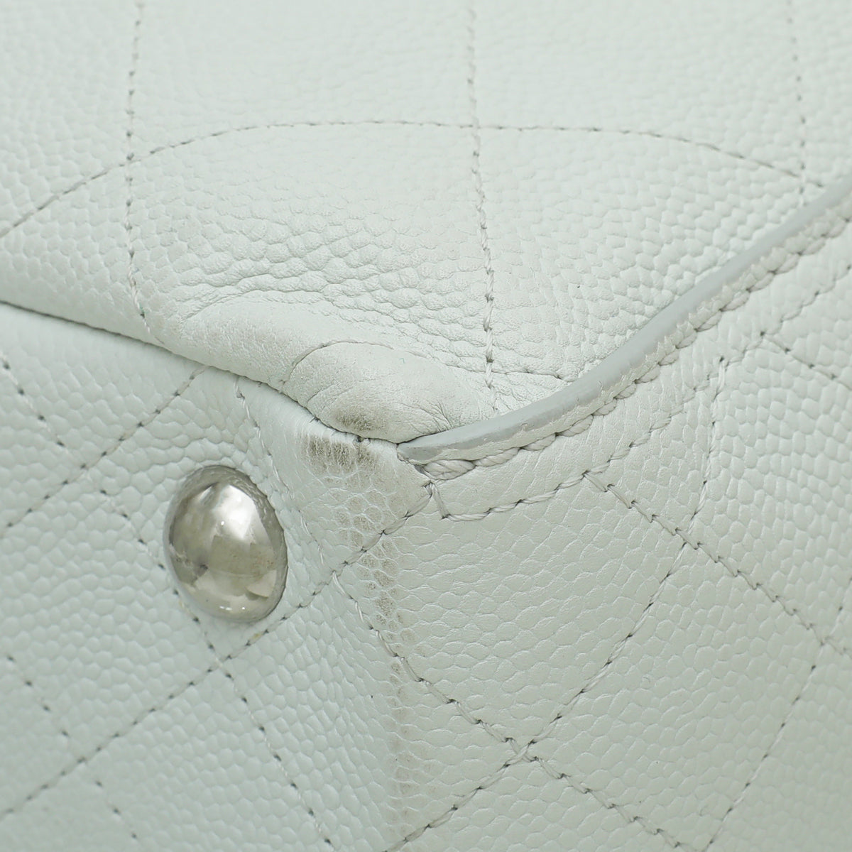 Chanel White CC Pocket Tote Bag