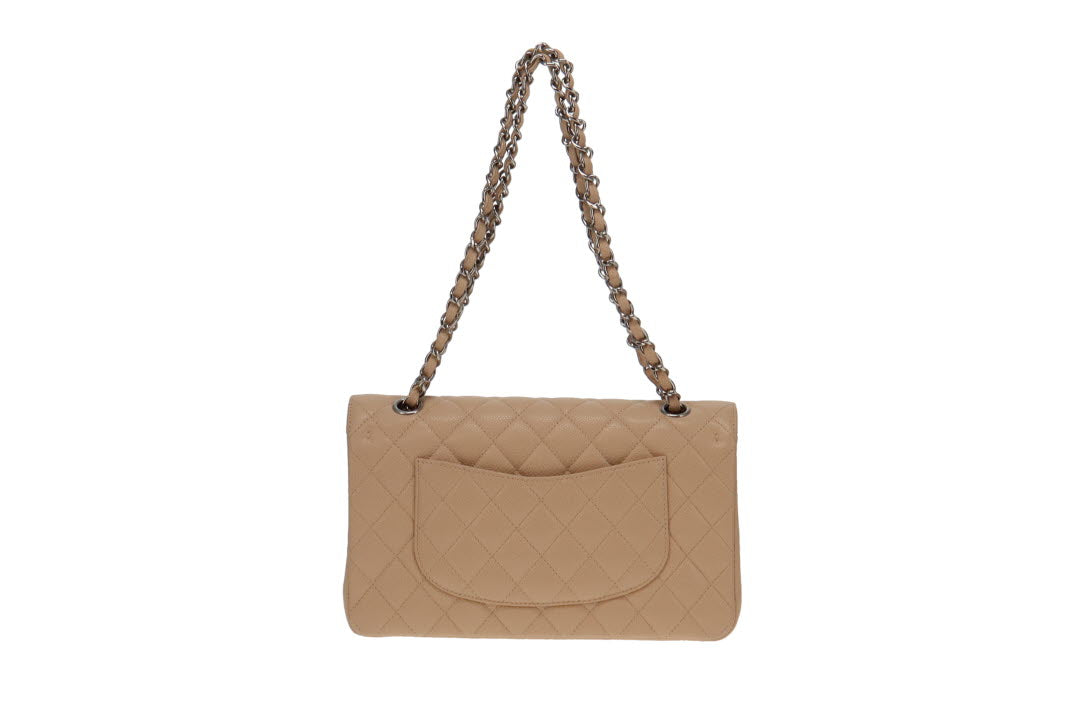 Chanel Beige Caviar SHW Medium Classic Double Flap 2011