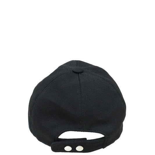 Chanel Black CC Clover Logo Cap Hat