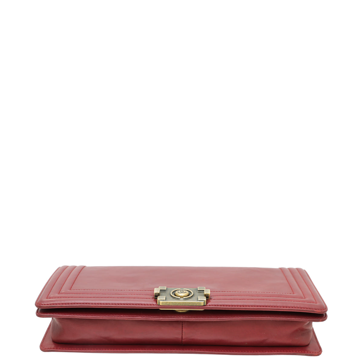 Chanel Red East West First Edition Boy Small Clutch