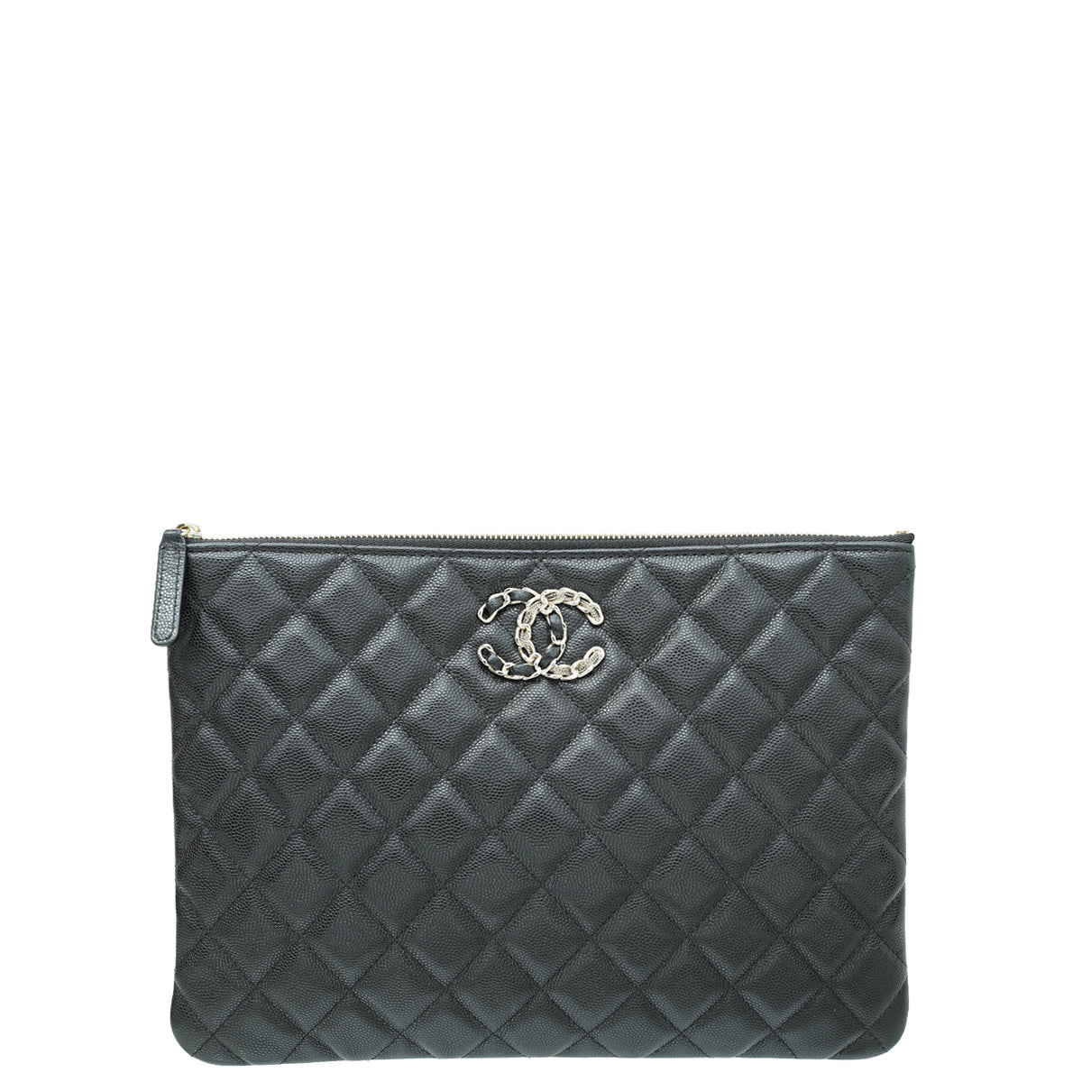 Chanel Black French New Wave O Case Pouch