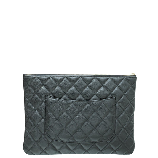 Chanel Black French New Wave O Case Pouch