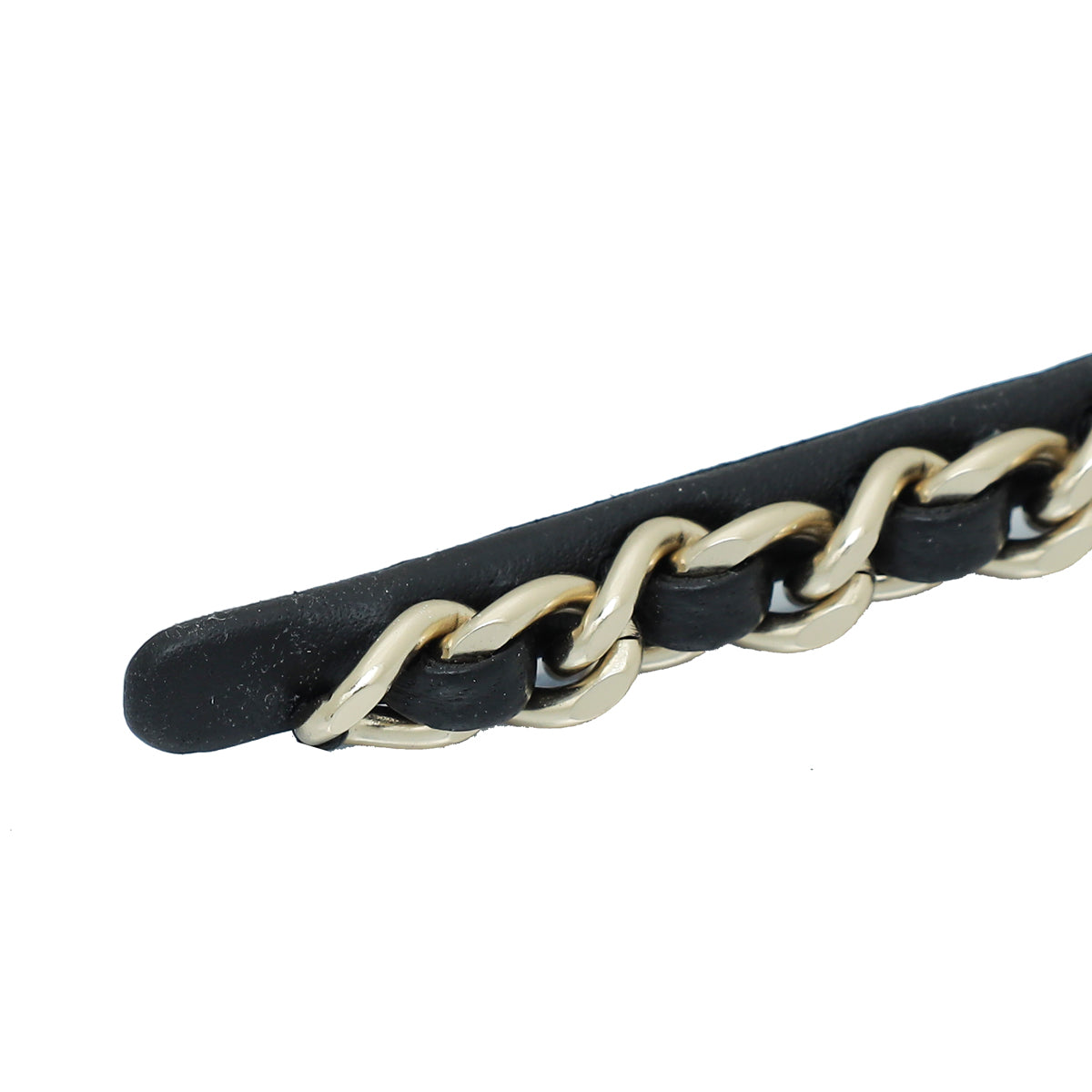 Chanel Black CC Turnlock Chain Headband