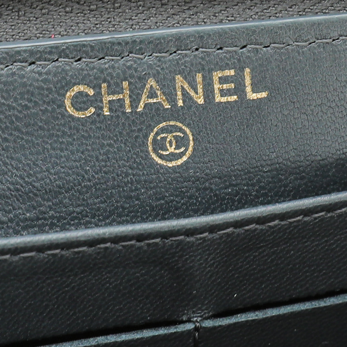 Chanel Dark Grey CC Classic Zip Around Wallet