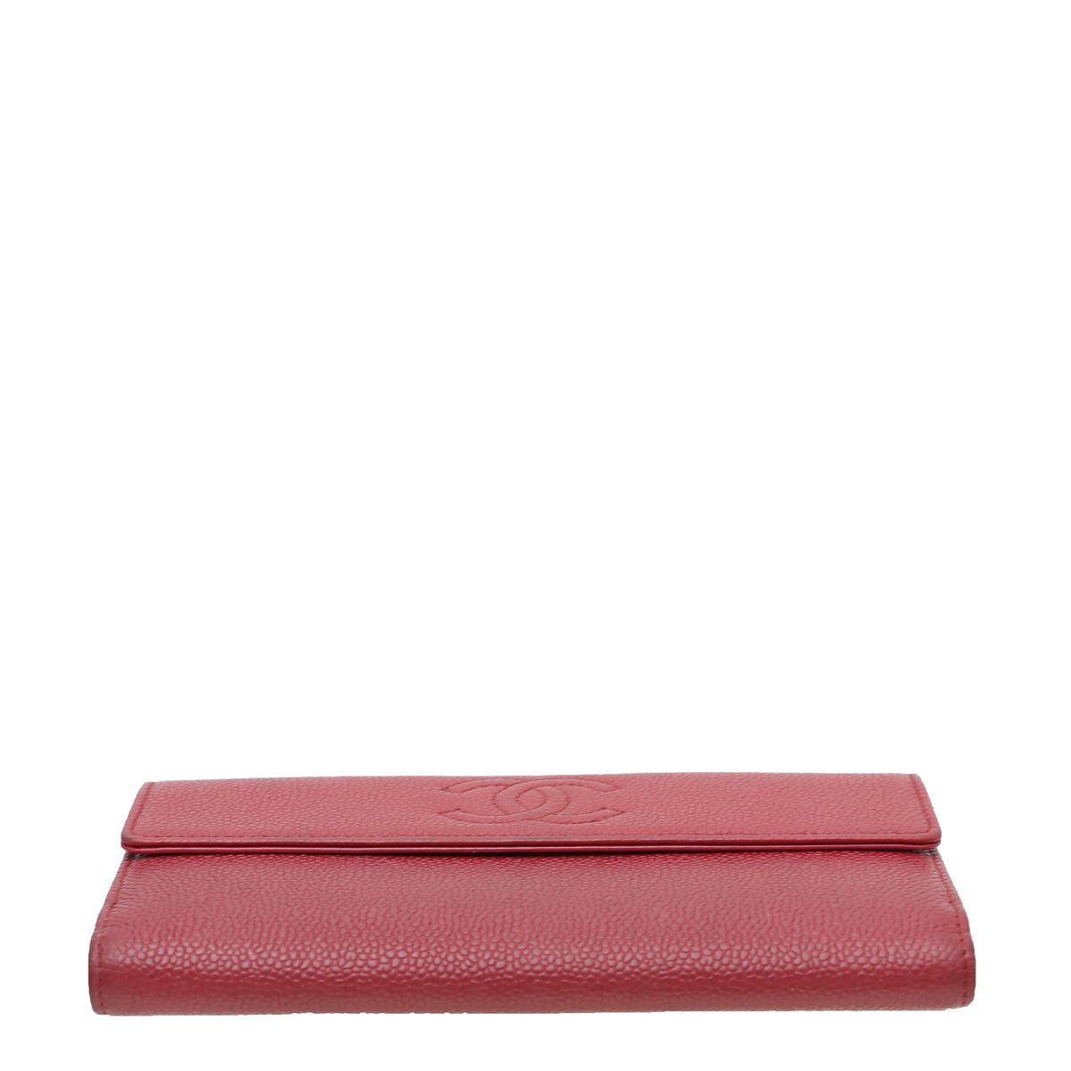 Chanel Red CC French Wallet