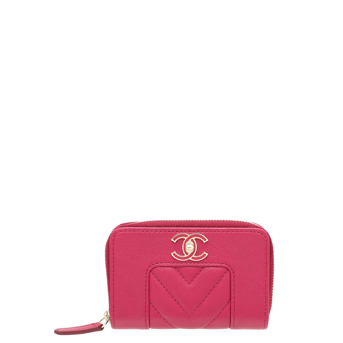 Chanel Fuchsia Mademoiselle Zippy Small Wallet