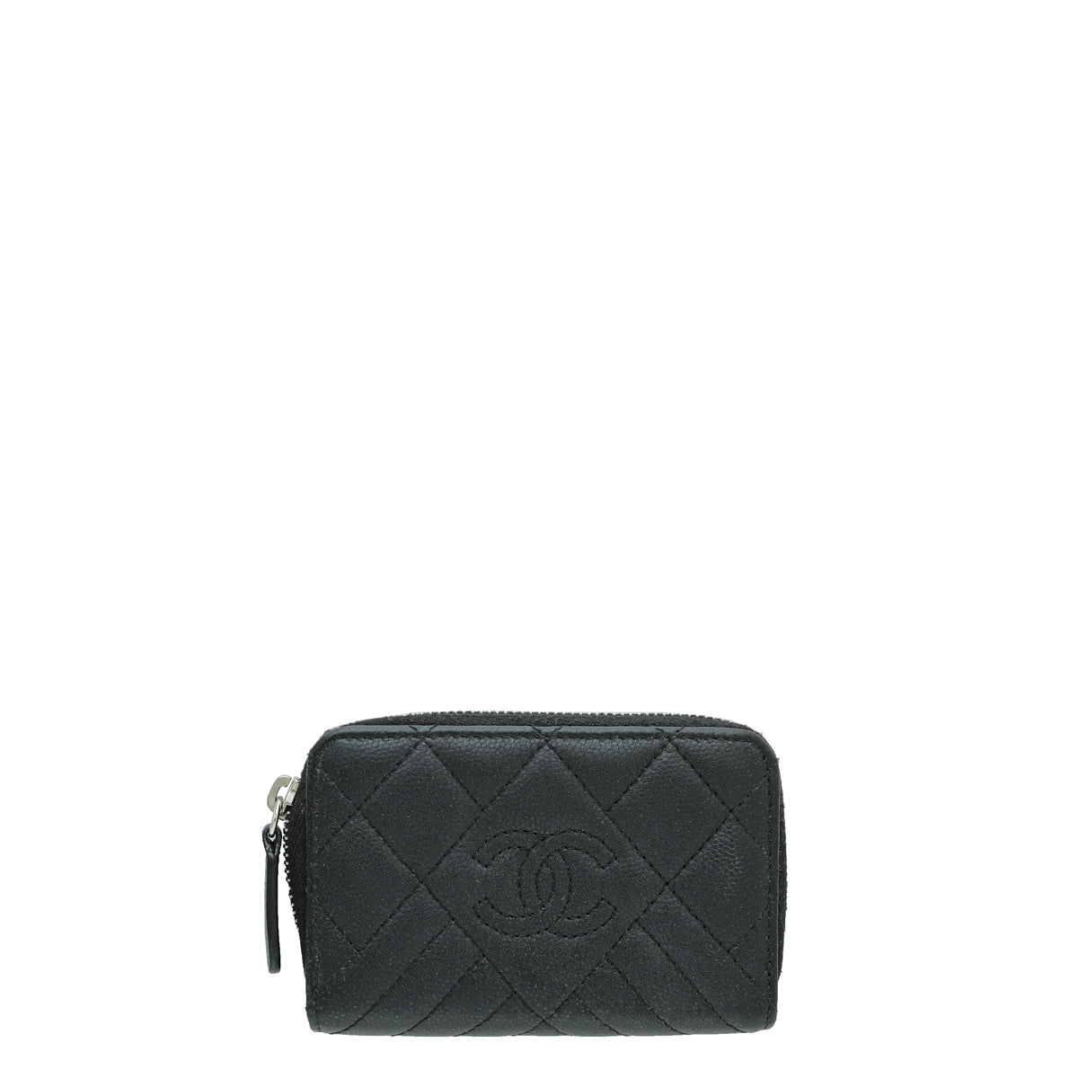 Chanel Black CC Multi Quilt Zipped Small Wallet