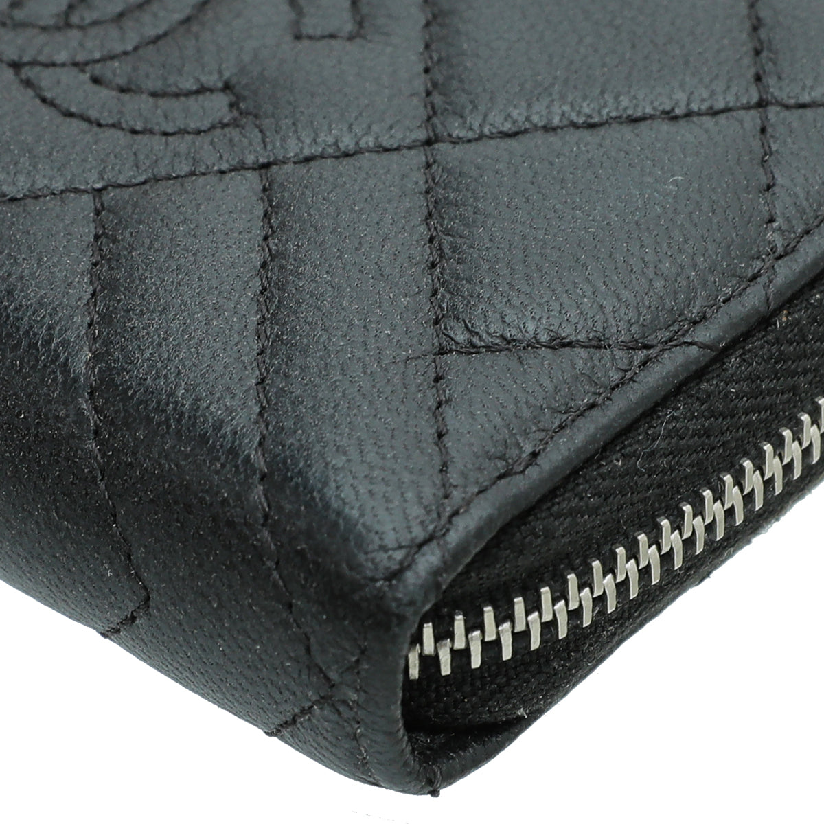 Chanel Black CC Multi Quilt Zipped Small Wallet