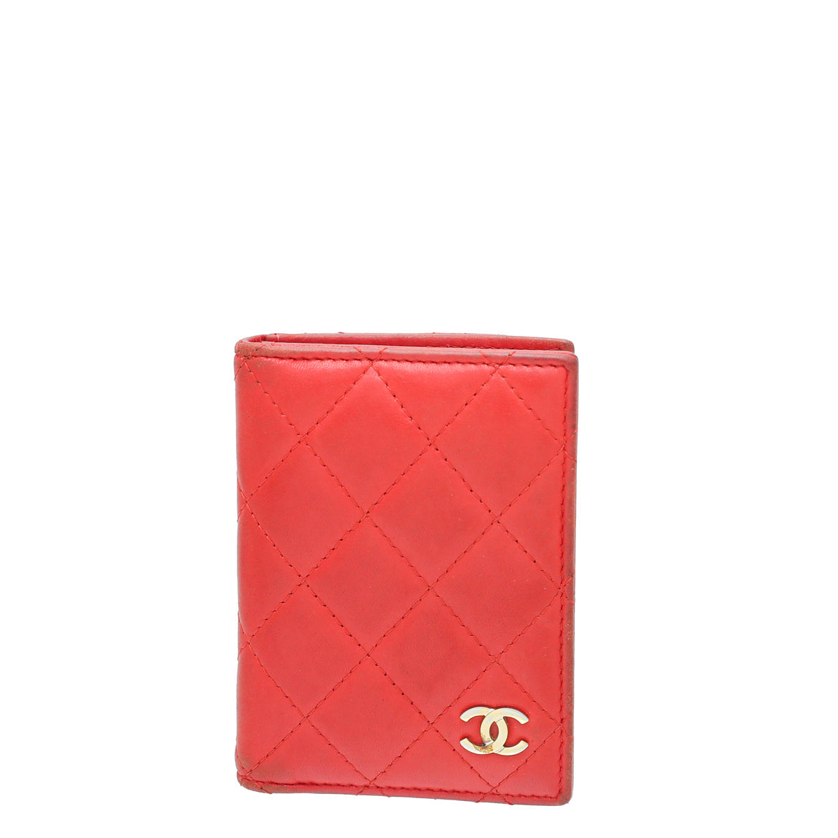 Chanel Red Bifold Card Holder