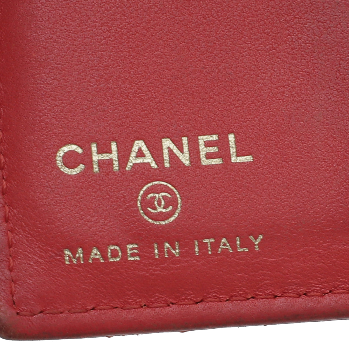 Chanel Red Bifold Card Holder