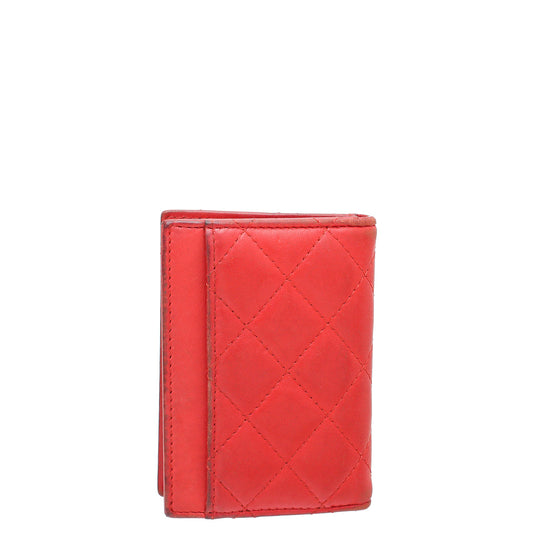 Chanel Red Bifold Card Holder