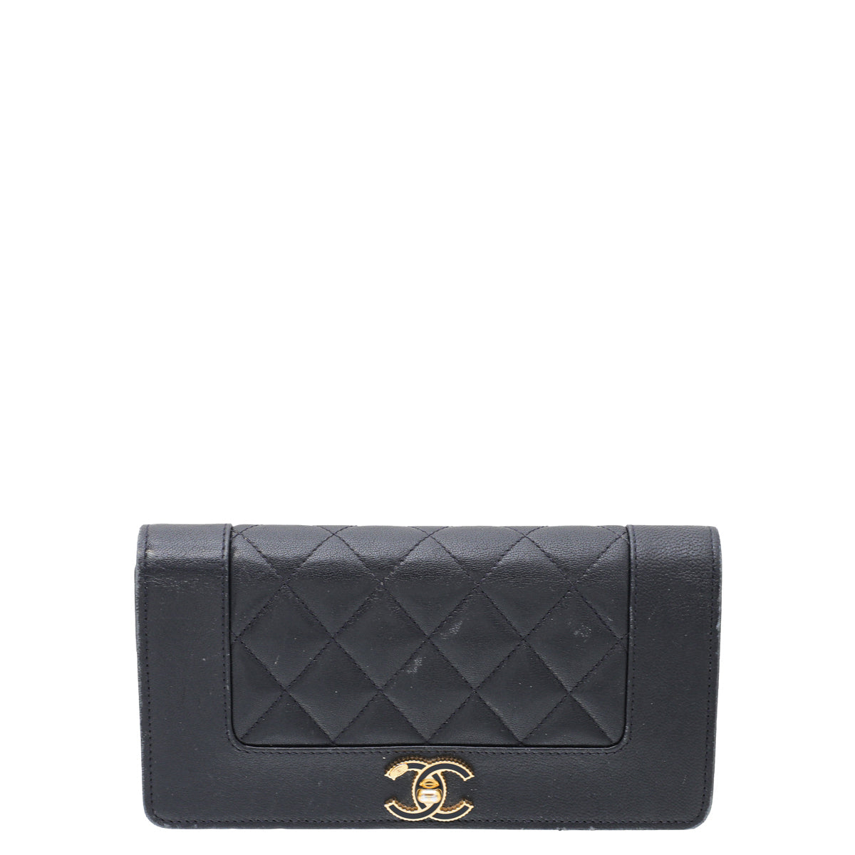 Chanel Navy Sheepskin Paris in Rome Flap Wallet