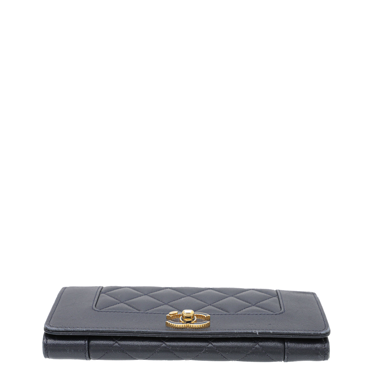 Chanel Navy Sheepskin Paris in Rome Flap Wallet