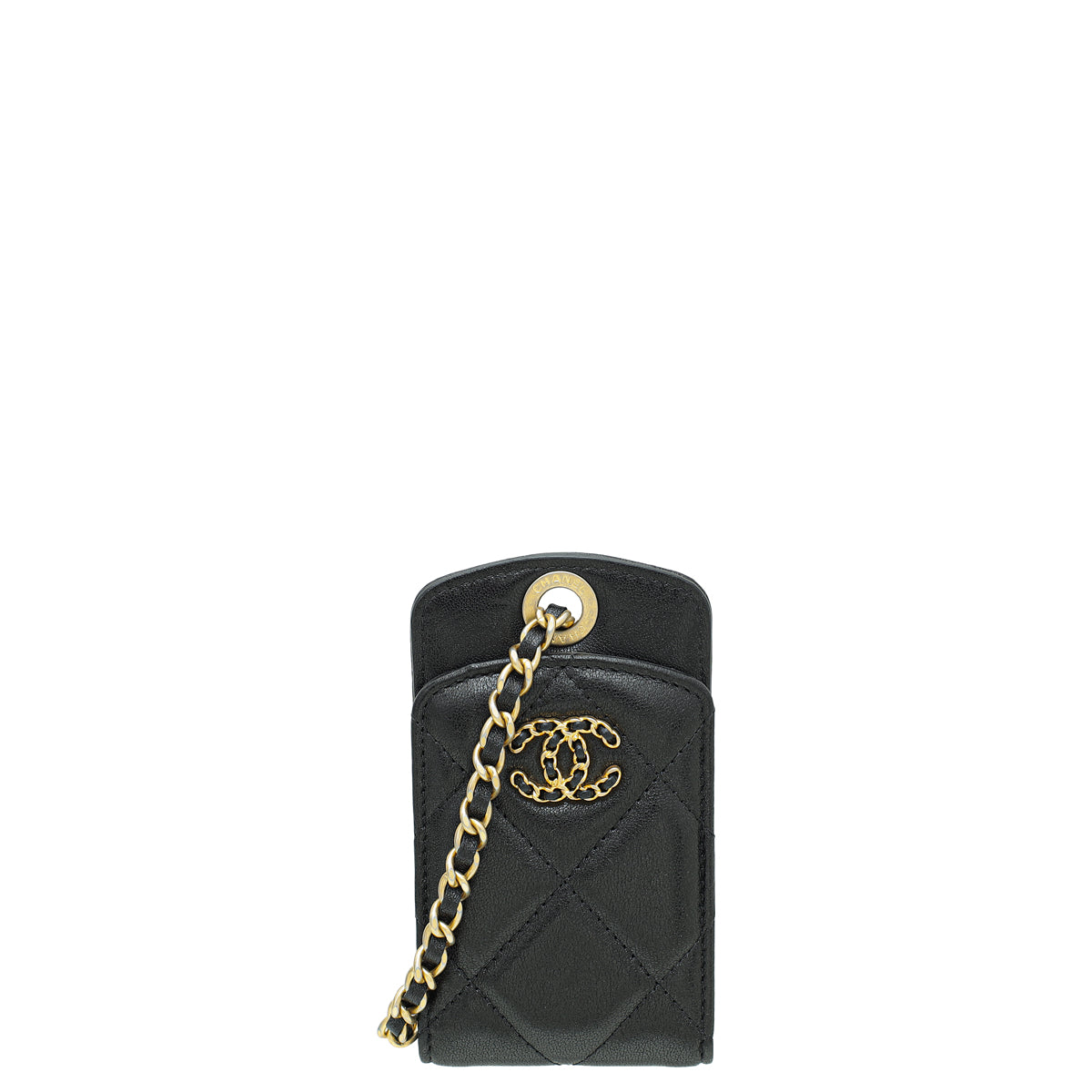 Chanel Black 19 Luggage Tag