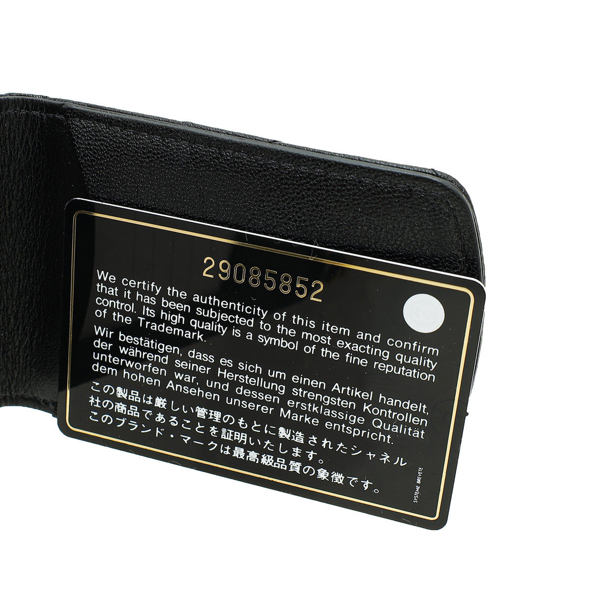 Chanel Black 19 Luggage Tag