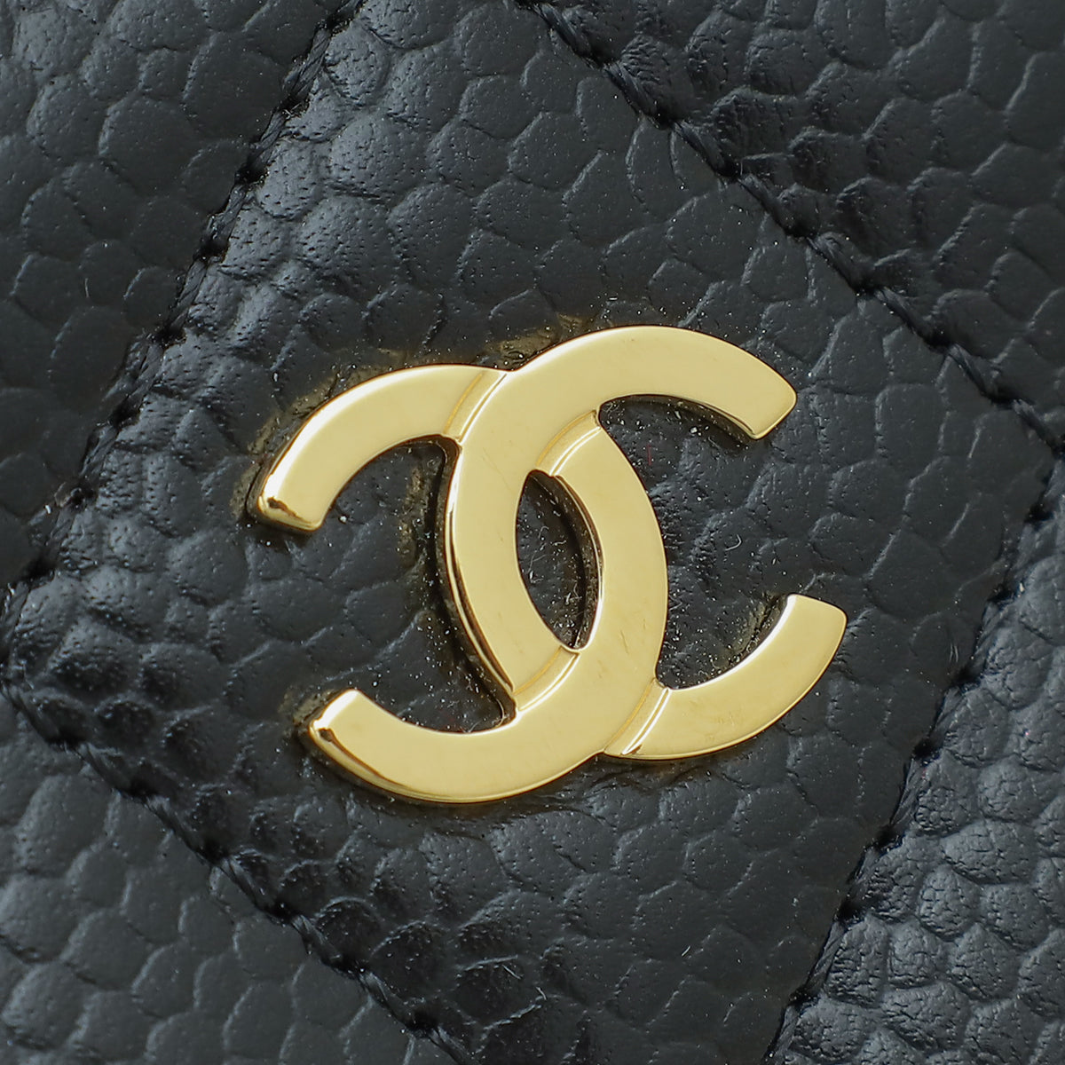 Chanel Black CC Zip Around Wallet