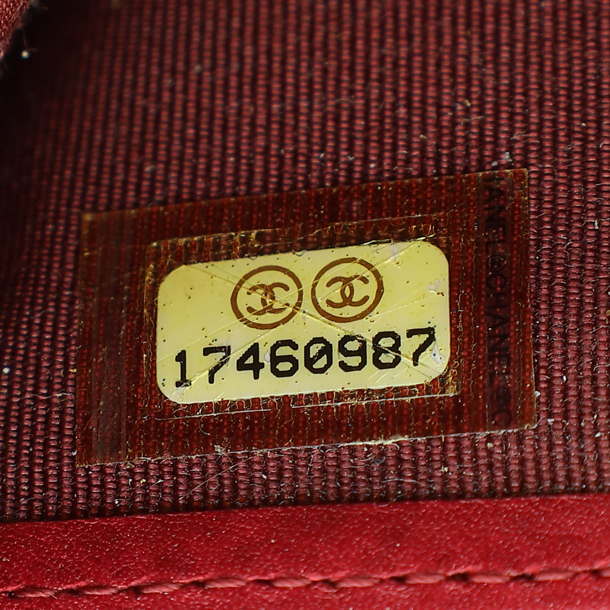 Chanel Red CC Over Stitches Zip Around Wallet