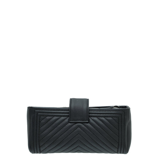 Chanel Black Le Boy Chevron Phone Holder Pouch