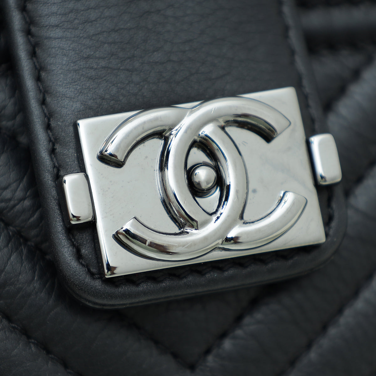 Chanel Black Le Boy Chevron Phone Holder Pouch