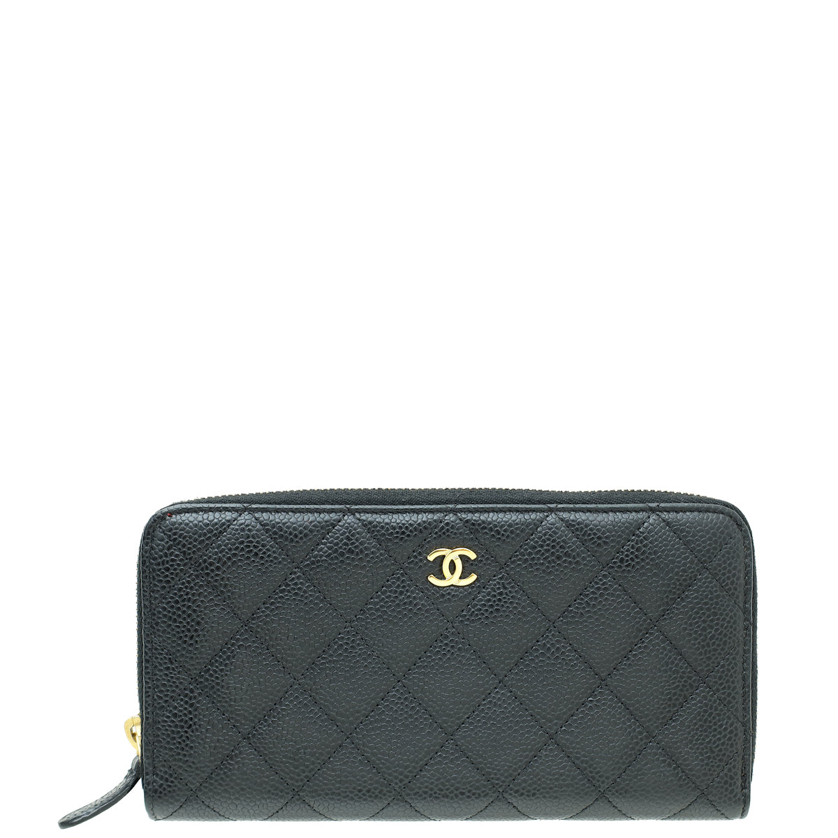 Chanel Black CC Classic Zip Around Wallet