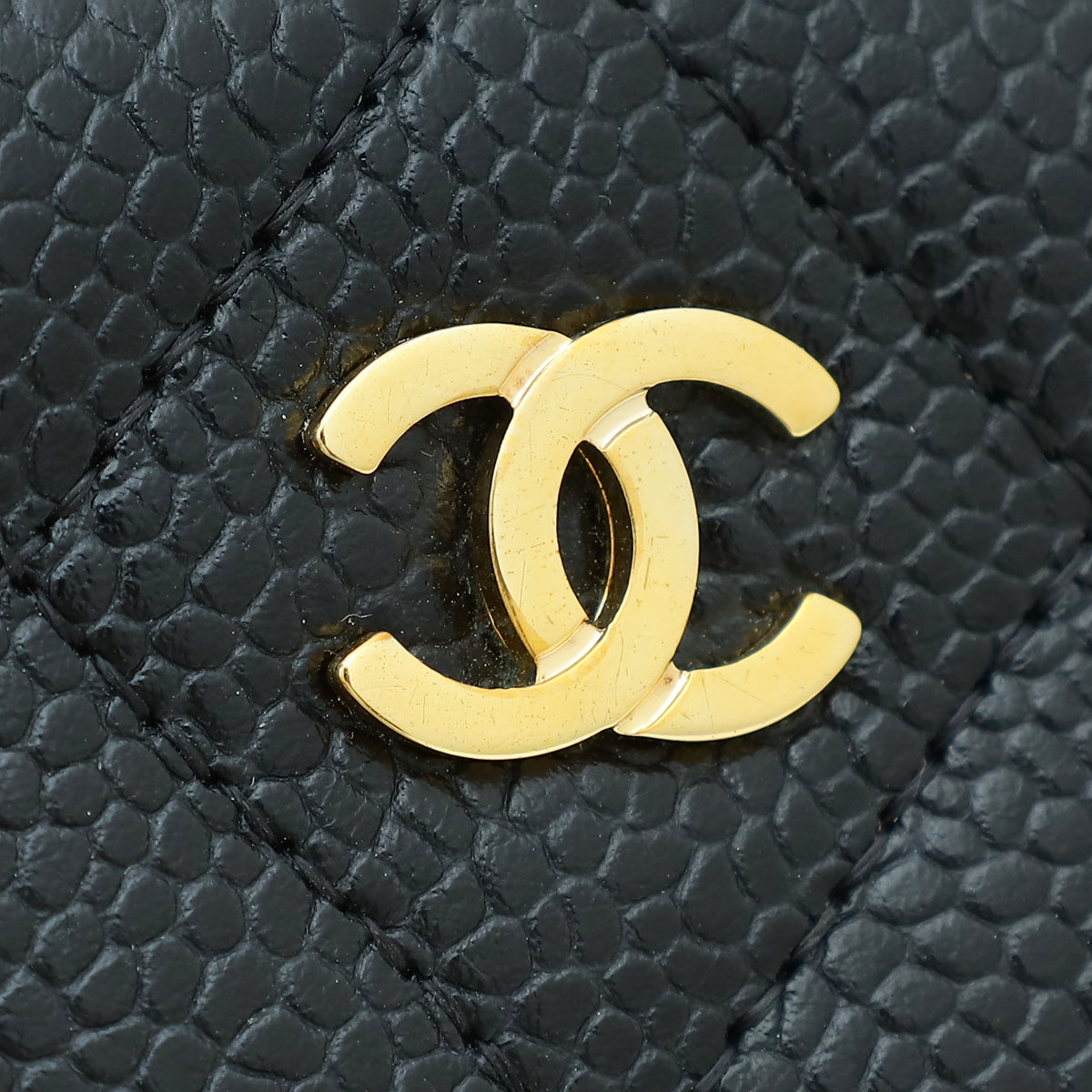 Chanel Black CC Classic Zip Around Wallet