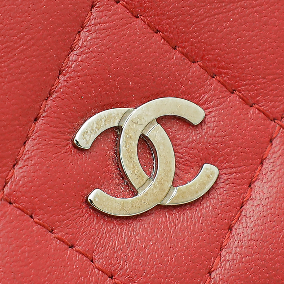 Chanel Red CC Classic Long Flap Wallet